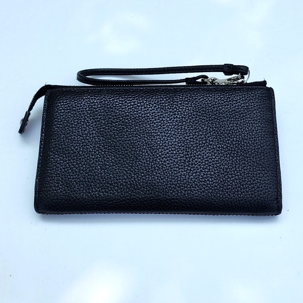 Coach Legacy Black Leather Turnlock Wristlet Wallet - Picture 3 of 8
